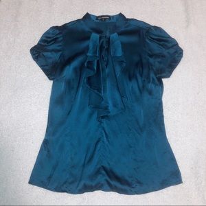 Express design studio Teal Blouse Silk Blend